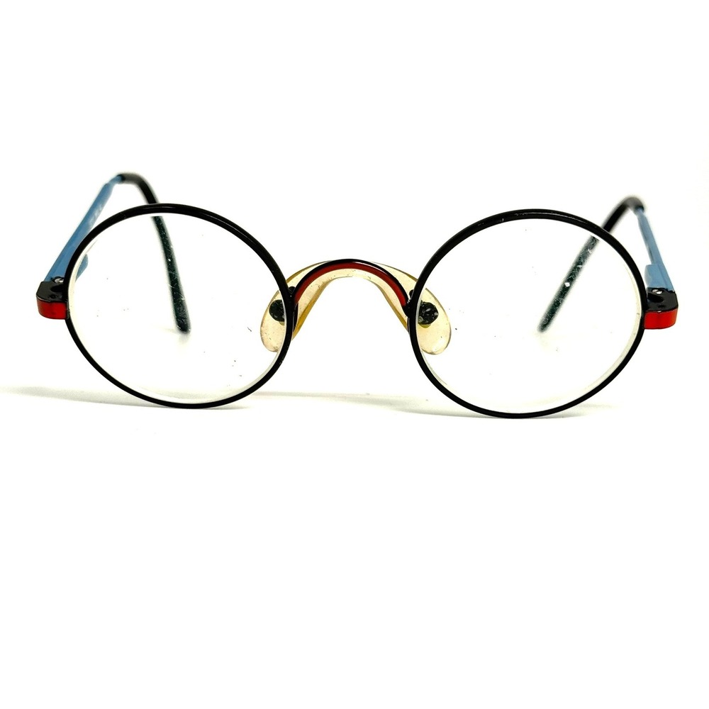 Opal Spirou Round Eyeglasses Frames Blue Black Red SPIP NRB 40 Vintage Style